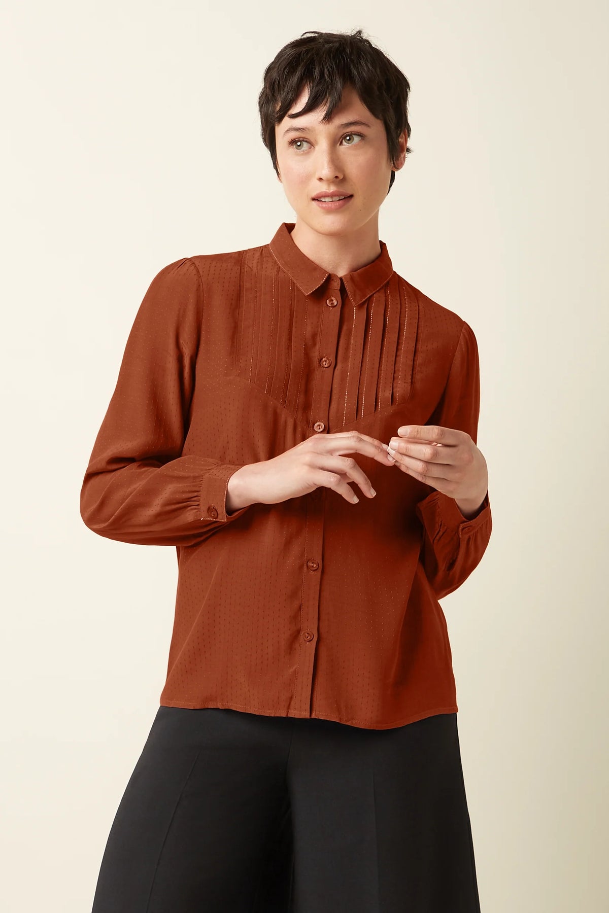 King Louie – Camicia Karen in viscosa naturale