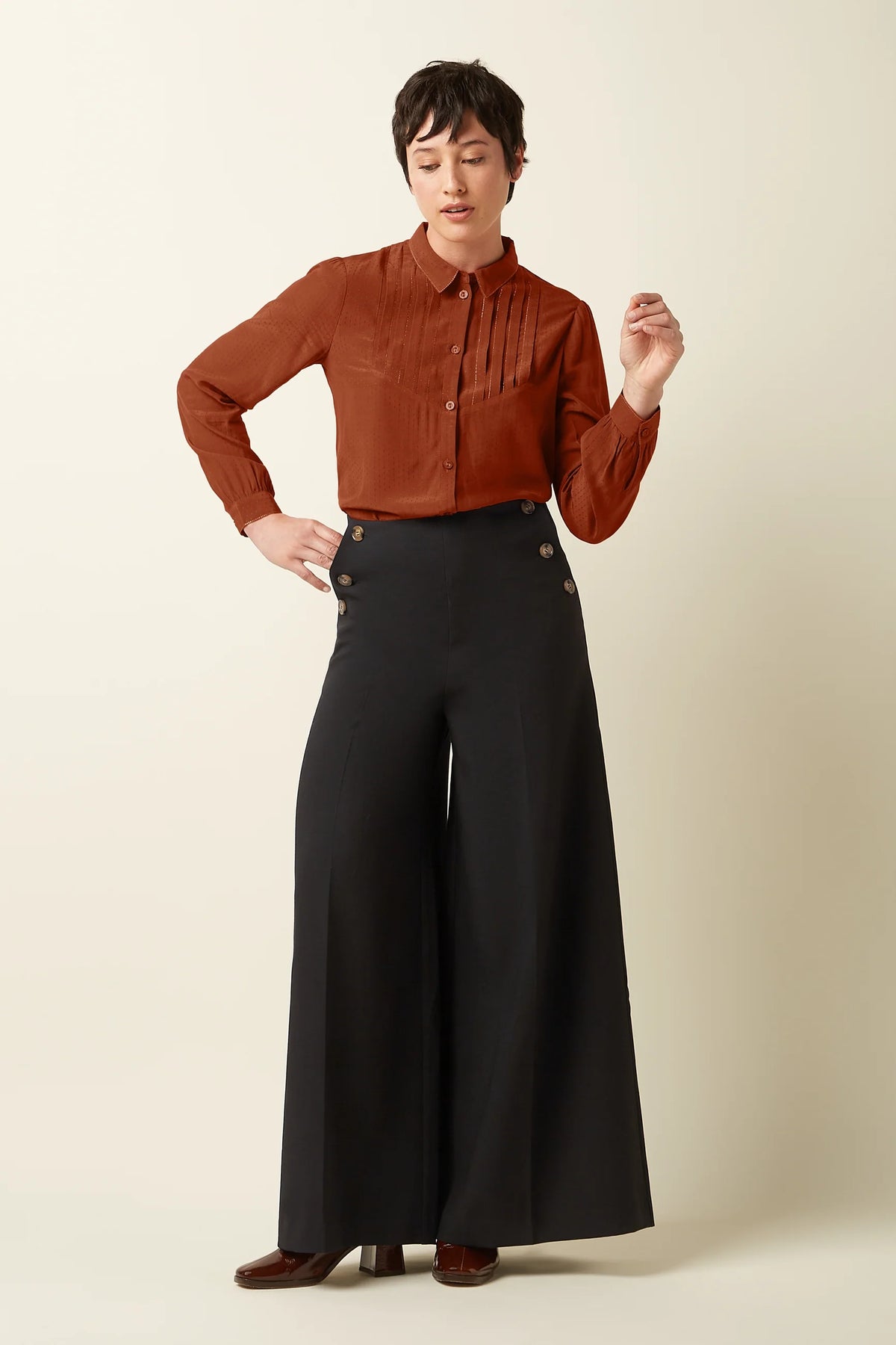 King Louie – Camicia Karen in viscosa naturale