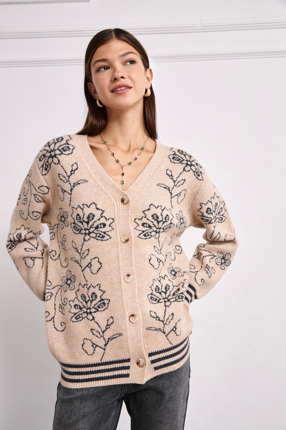 Nud - Cardigan Faelis - SABBIA