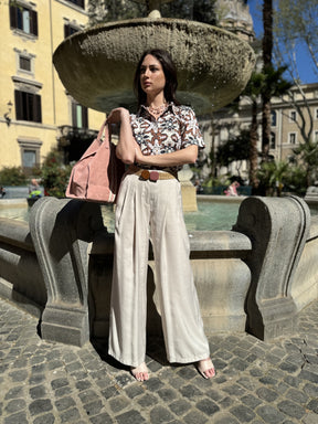 Pantalone Cipro in cupro con pinces di Sheare