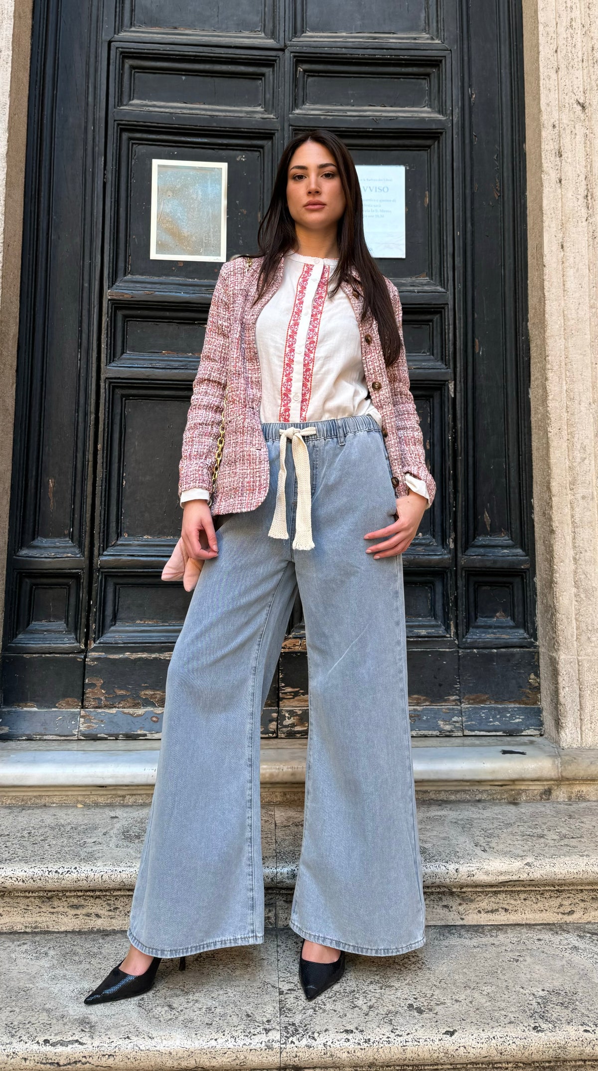Pantalone Buffalo largo in denim di Rue Mazarine