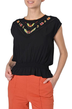 Blusa Citrine con ricamo di King Louie