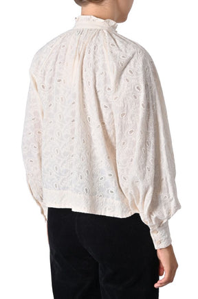 Blusa Elianne in pizzo sangallo di FRNCH