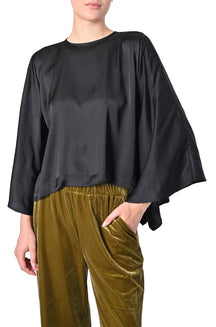 Blusa Serge oversize satinata di Karma Koma