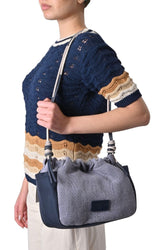 Borsa Asa bicolore in juta di Nice Things