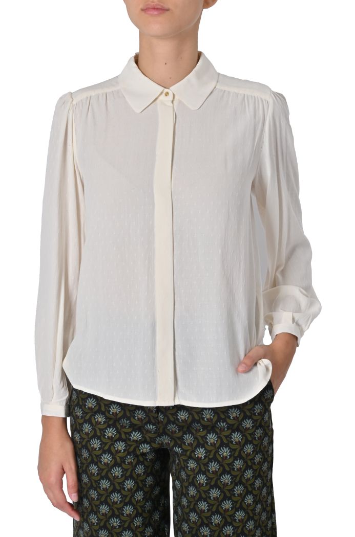 Camicia in viscosa jacquard da donna di Yerse