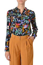 Camicia viscosa di Ichi stampata