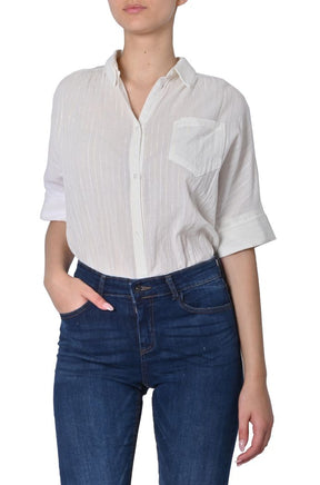 Camicia a righe filo lurex di Orfeo