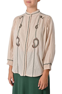 Camicia oversize Loto ricamata di Luk Up