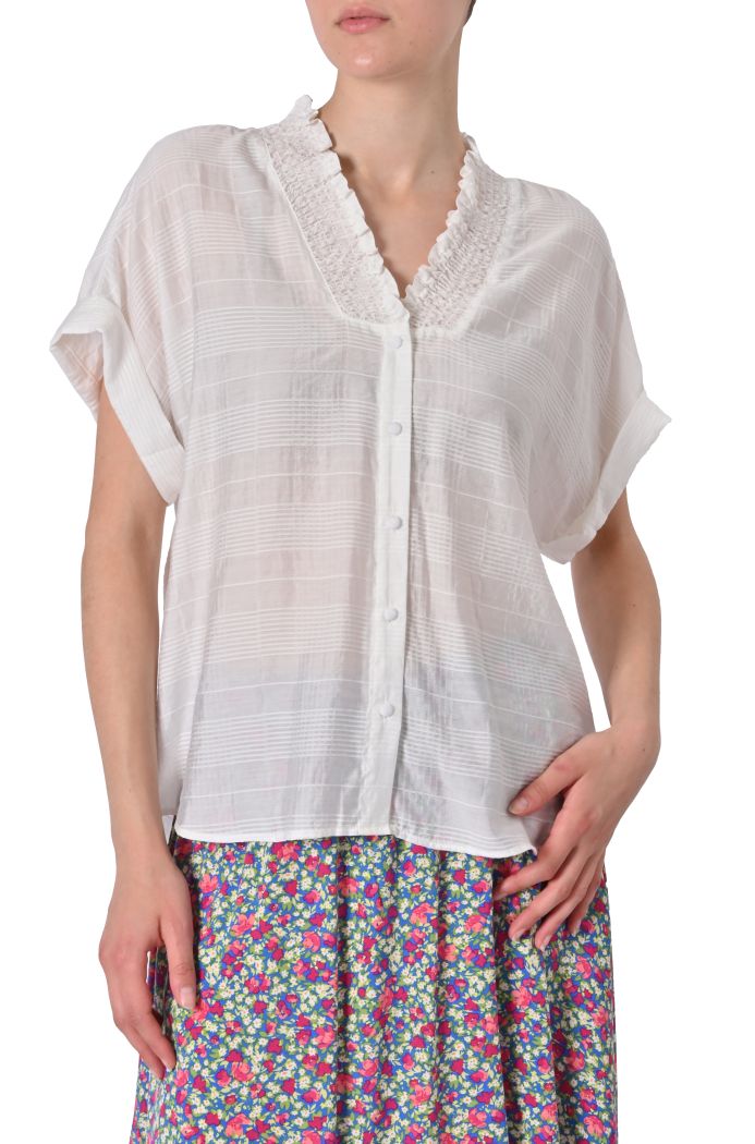 Camicia Tiani con rouches di Fransa