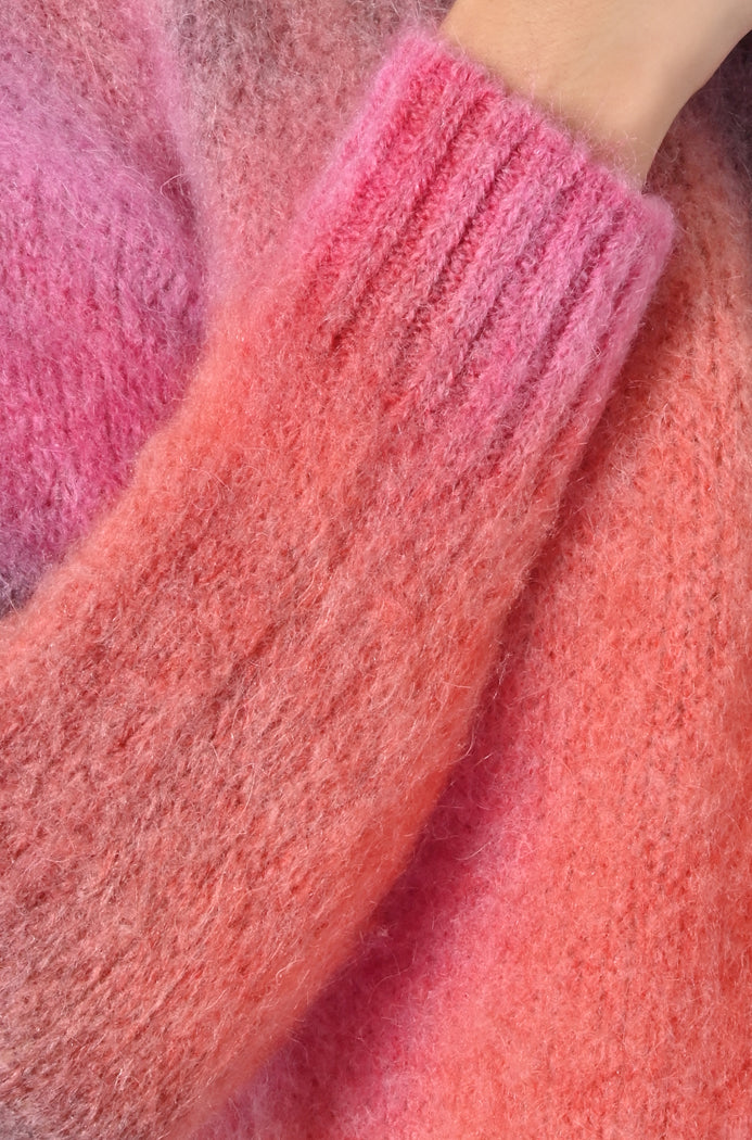 Maglia Arcobaleno misto mohair di Sheare effetto spray