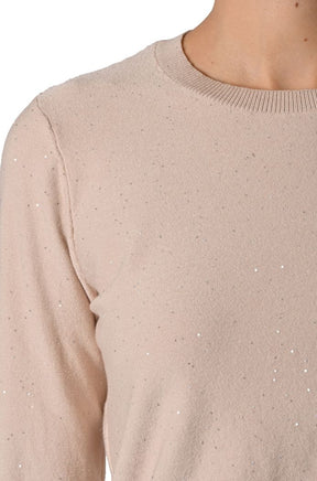 Maglia Star girocollo micro paillettes di Sheare