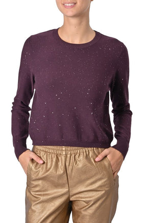 Maglia Star girocollo micro paillettes di Sheare