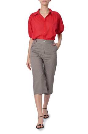 Pantalone corto in cotone rigato di Sheare