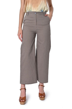 Pantalone lungo in cotone rigato di Sheare