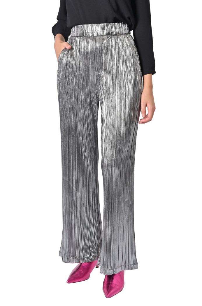 Pantalone Jill plissettato metallizzato di Suncoo