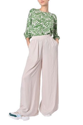 Pantalone Match fluido effetto crinckle di Grace & Mila