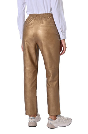 Pantalone Moritzio in ecopelle oro di Louison