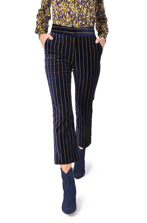 Pantalone Pinstripe gessato in velluto di King Louie