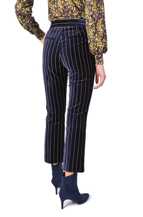 Pantalone Pinstripe gessato in velluto di King Louie