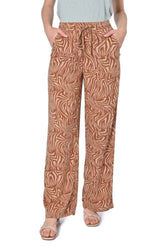 Pantalone animalier di Ichi a gamba larga