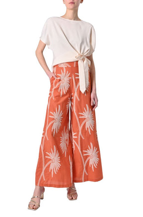 Pantalone Wide Boy con ricami di Traffic People