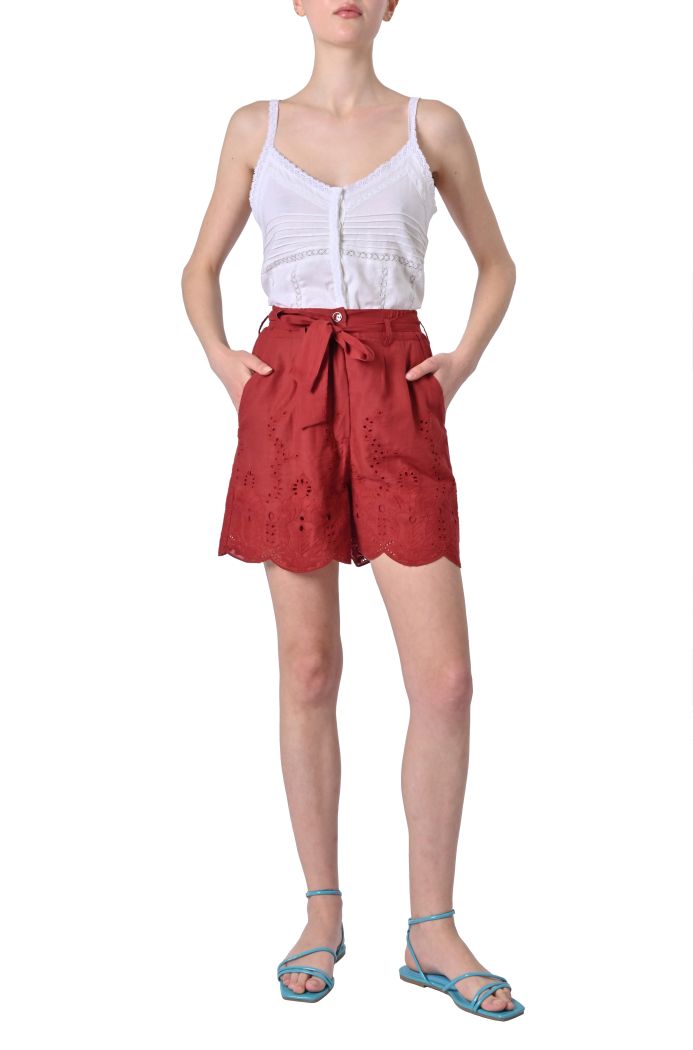 Shorts Ruby in pizzo sangallo di Colores