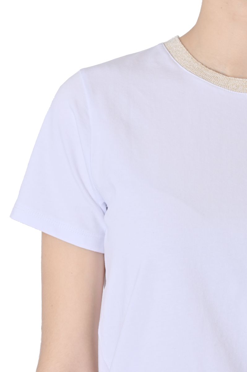 T-shirt lurex di Sheare con scollo tondo